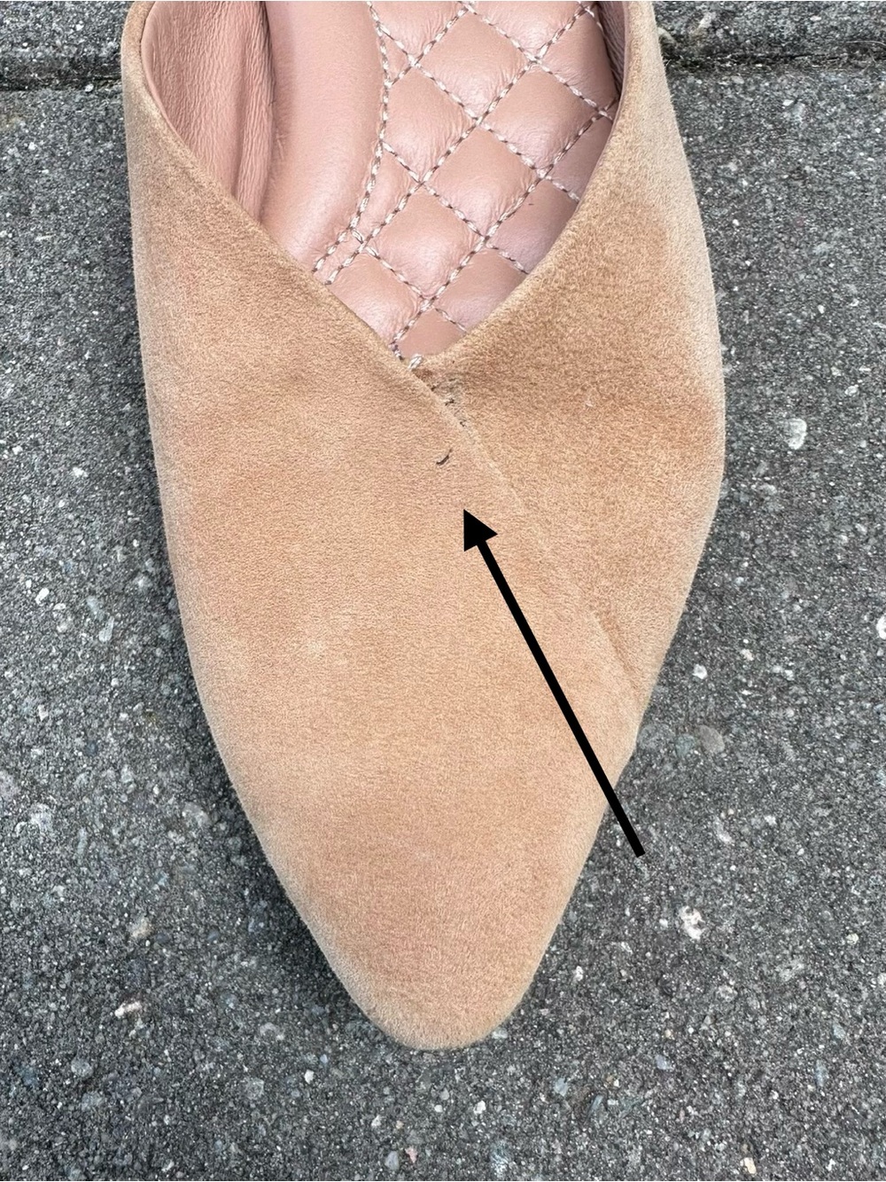 Birdies The Swan Pointed Toe Slip On Mules Golden Oak Suede Size: 7 Shoes Flats - Picture 9 of 17